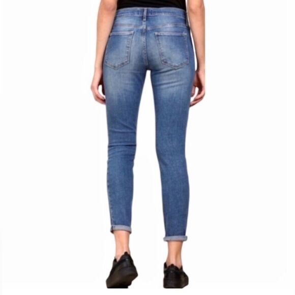 Gap Skinny Roll Up Distressed Jeans size 6 - Picture 5 of 5